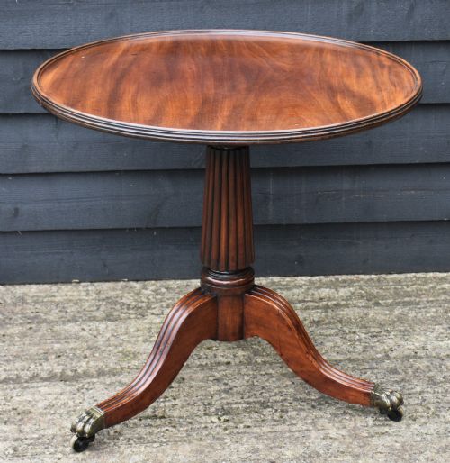 HANDSOME REGENCY MAHOGANY TRIPOD TEA TABLE WITH REVOLVING TOP