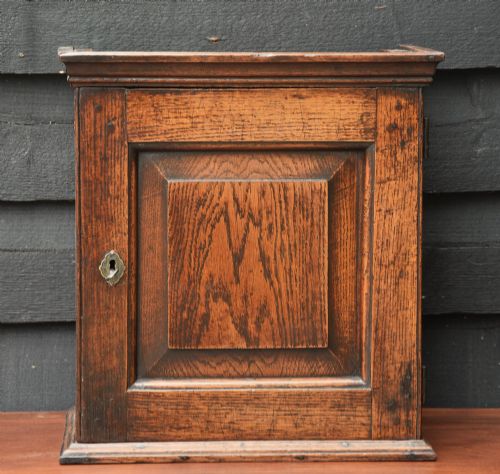 LOVELY EARLY 18TH CENTURY OAK SPICE CUPBOARD GEORGIAN - ADDITIONAL PHOTO 10