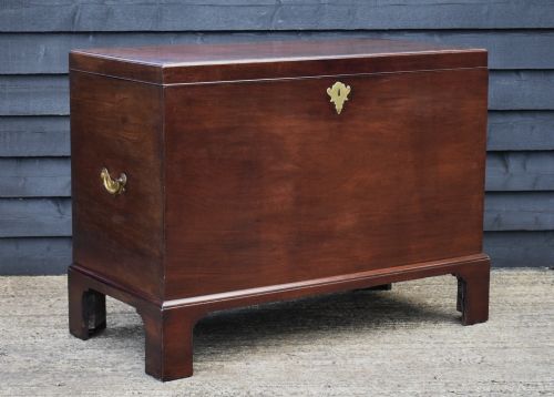 Fabulous Large Georgian Mahogany Military Travelling Chest Box C.1750