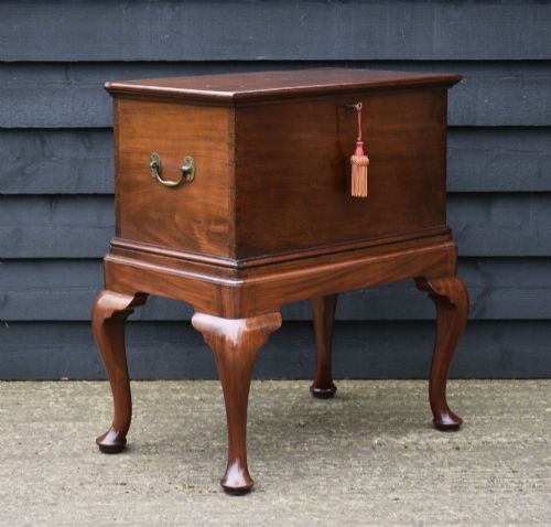 Handsome 19th Century Mahogany Box on Stand.