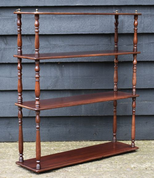 Handsome Victorian Mahogany Wall Hanging Shelves C1850.