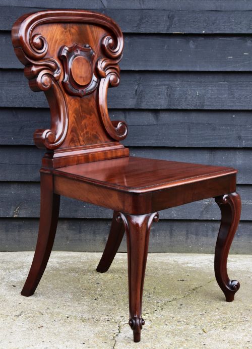 Outstanding Large 19th Century Mahogany Hall Chair C.1830