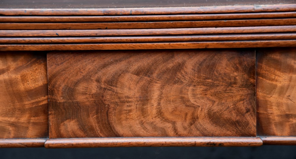Superb Georgian Mahogany D-Shaped Tea Table, Circa 1800-1810 View IV