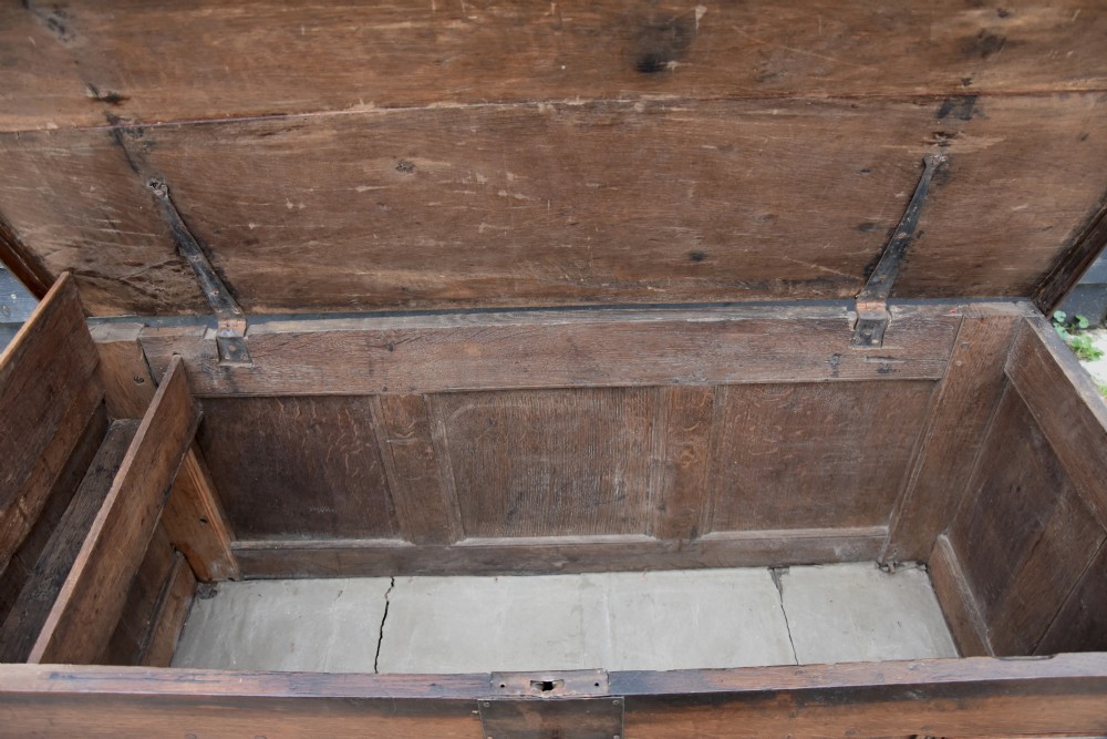 Handsome Continental Oak Panelled Coffer, Circa 1740. View IX