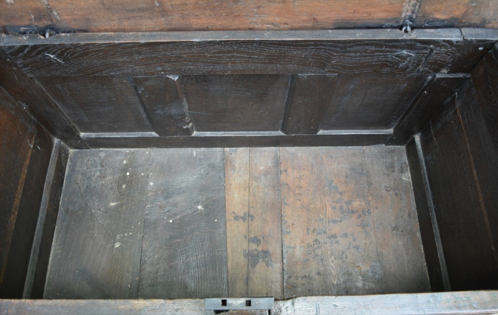 Beautiful Oak Panelled Coffer Box c.1690  View VIII