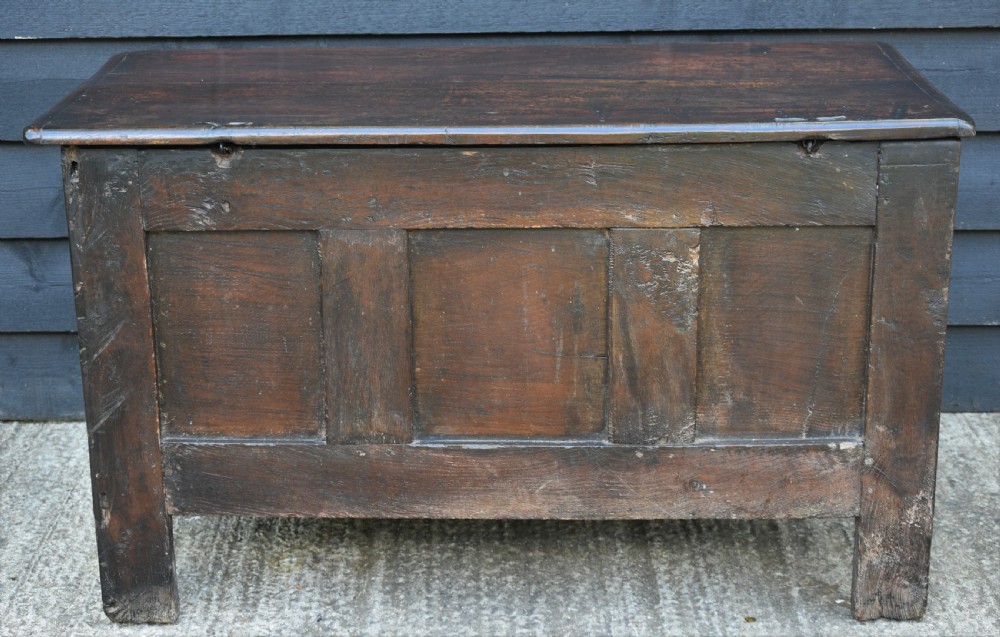 Beautiful Oak Panelled Coffer Box c.1690  View XIII