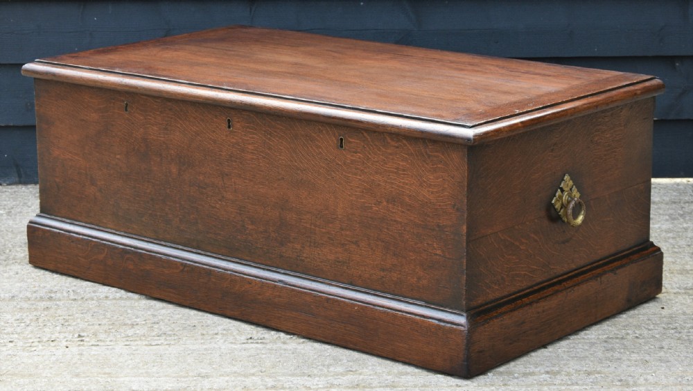 Handsome Large Victorian Oak Blanket Box C.1880.