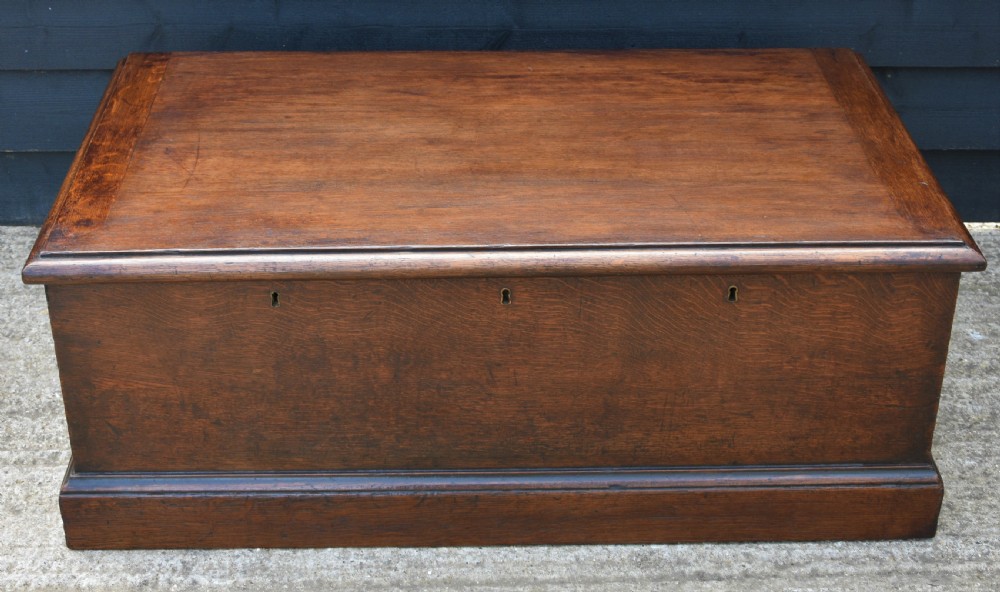 Handsome Large Victorian Oak Blanket Box C.1880. View II
