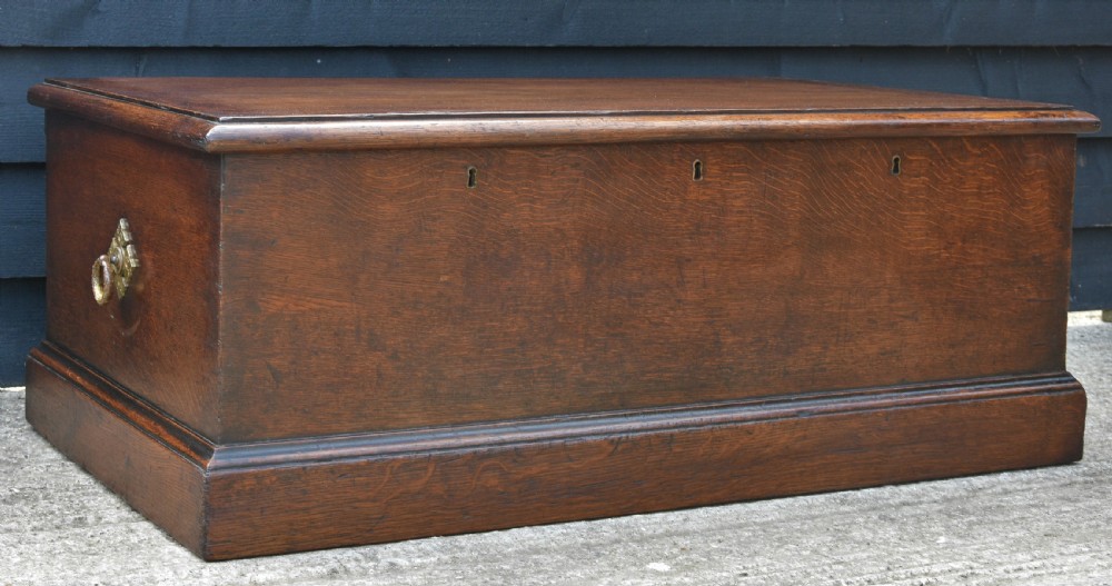 Handsome Large Victorian Oak Blanket Box C.1880. View III
