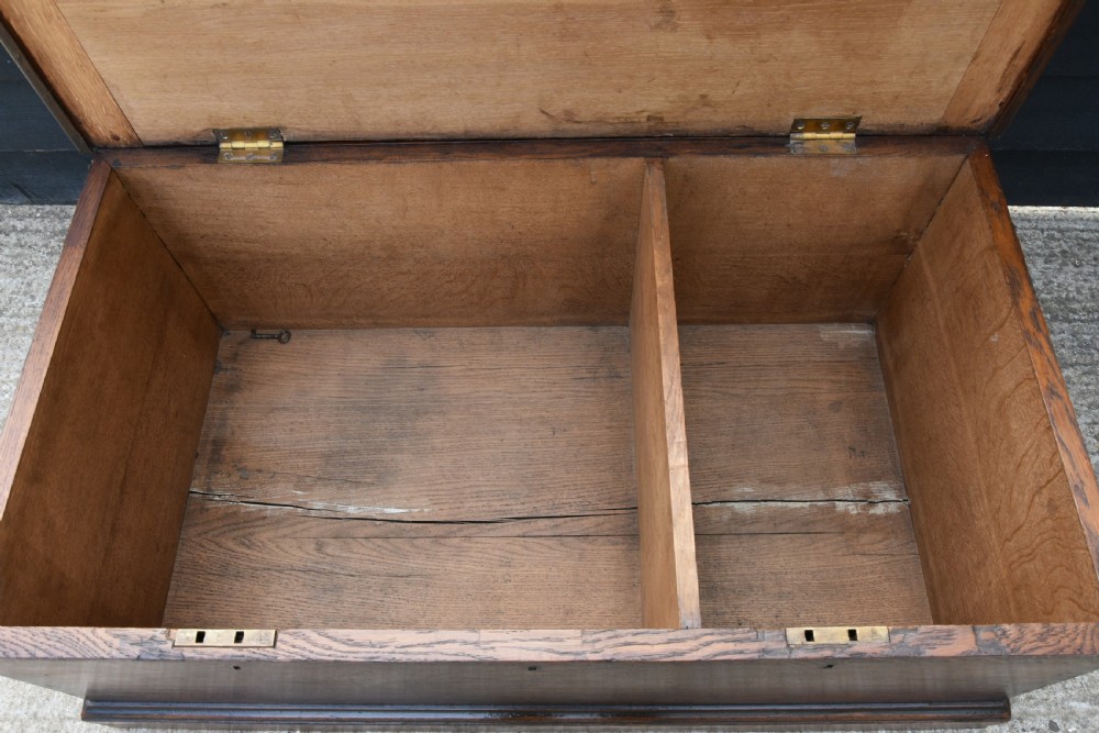Handsome Large Victorian Oak Blanket Box C.1880. View V