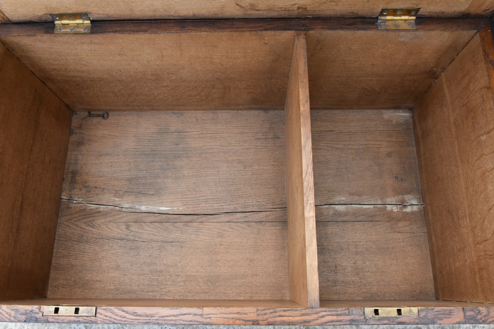 Handsome Large Victorian Oak Blanket Box C.1880. View VI