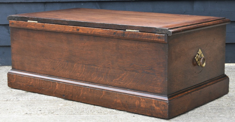 Handsome Large Victorian Oak Blanket Box C.1880. View XII