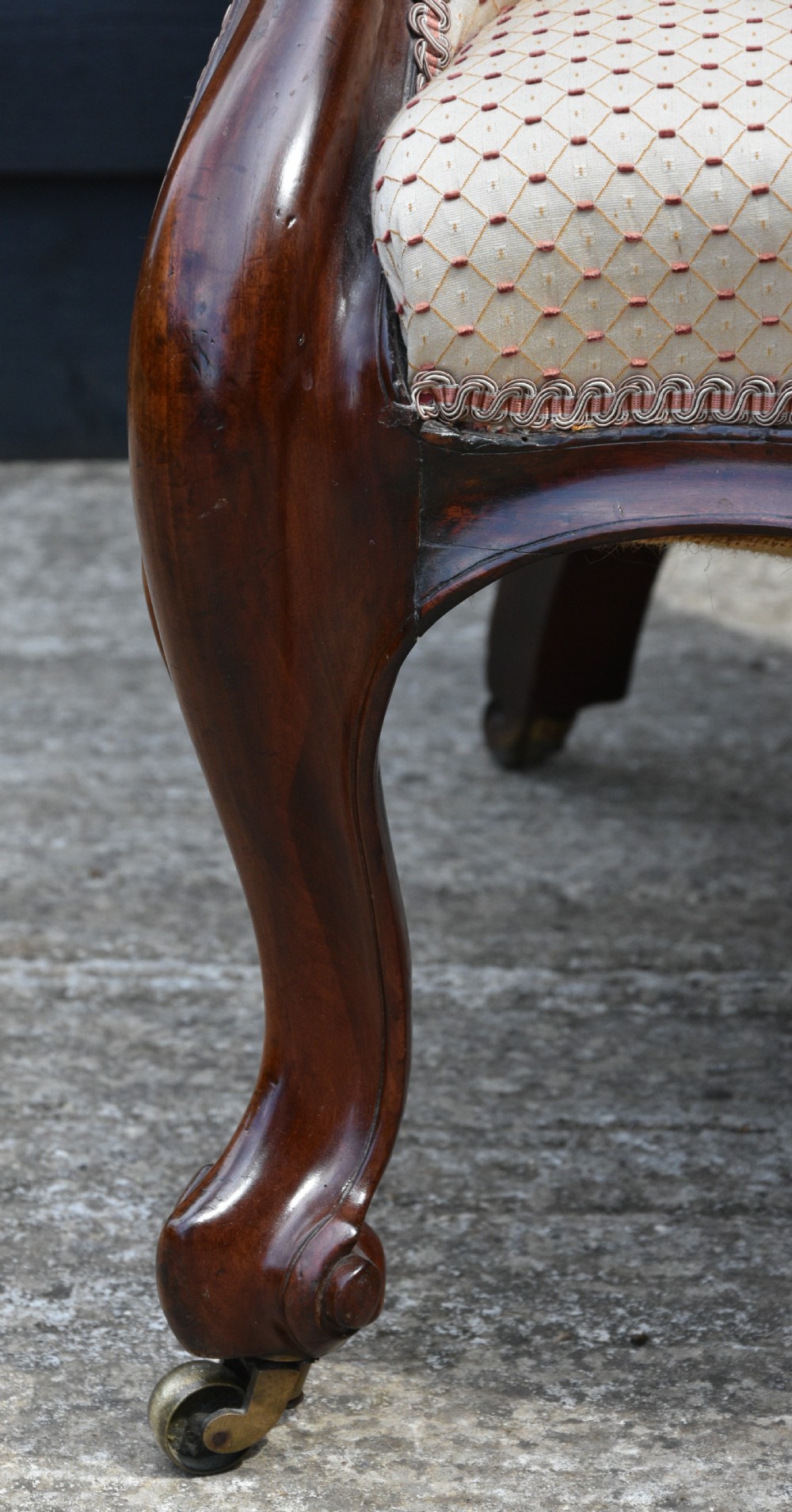 Wonderful Victorian Button Back Armchair C.1860. View III