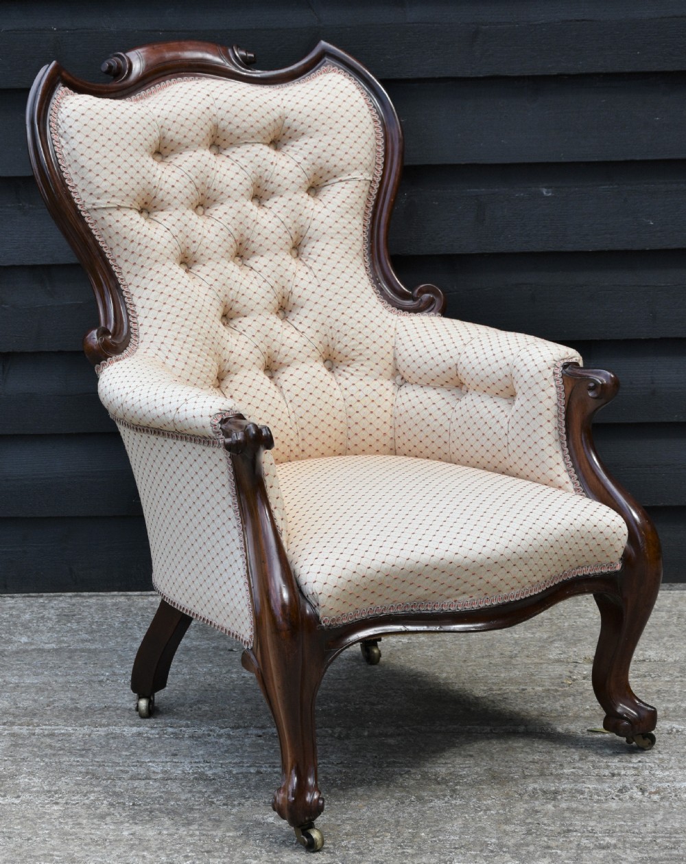 Wonderful Victorian Button Back Armchair C.1860. View X