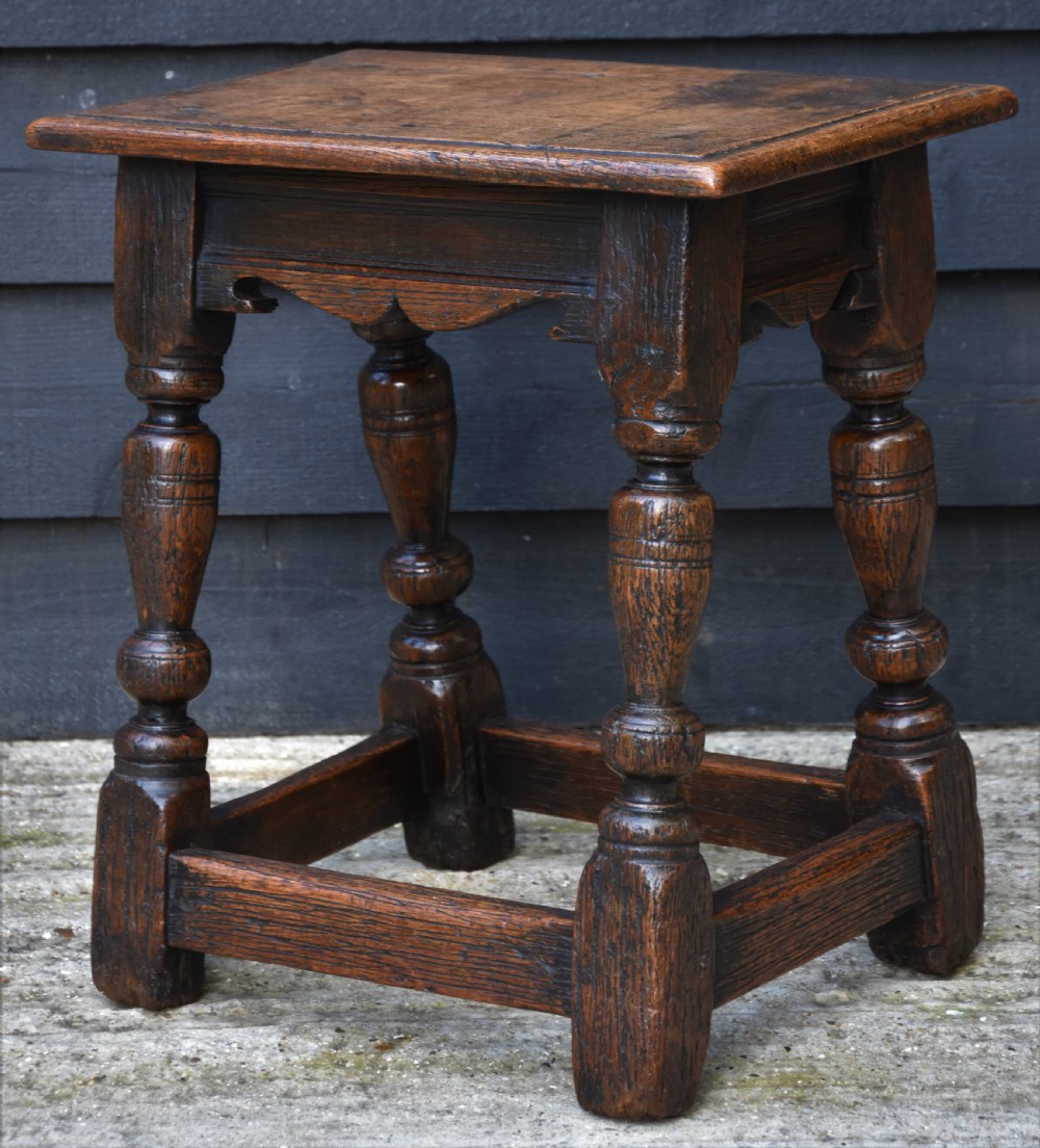 Lovely 19th Century Oak Joint Stool C.1800-1850.