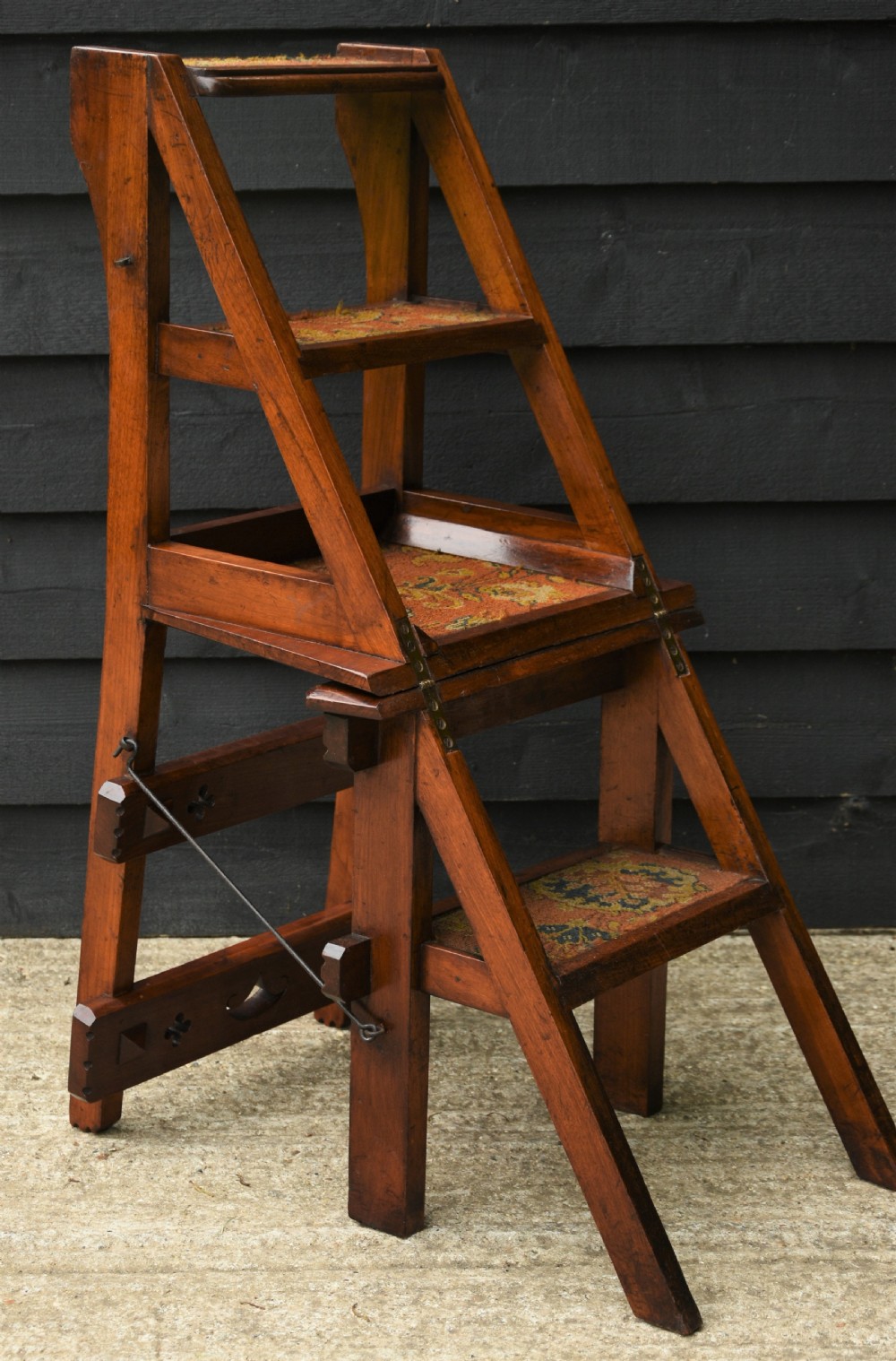 Victorian Walnut Metamorphic Chair Steps, Arts & Crafts Period C.1890. View VIII