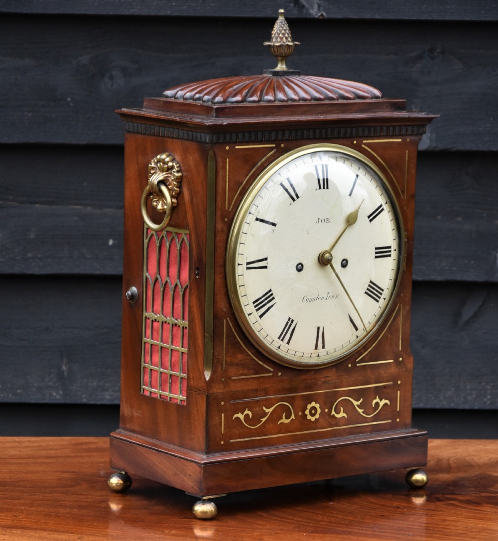 Excellent Regency Bracket Clock C.1815, Twin Fusee, Mahogany. View III
