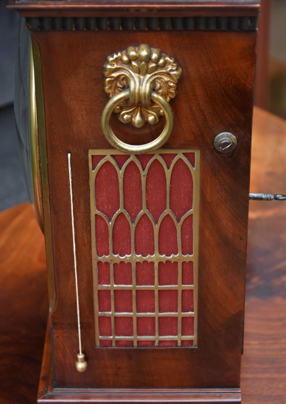 Excellent Regency Bracket Clock C.1815, Twin Fusee, Mahogany. View VIII
