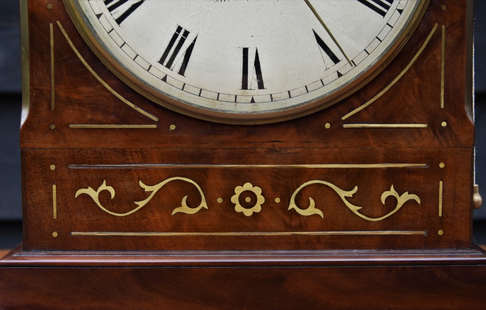 Excellent Regency Bracket Clock C.1815, Twin Fusee, Mahogany. View IX