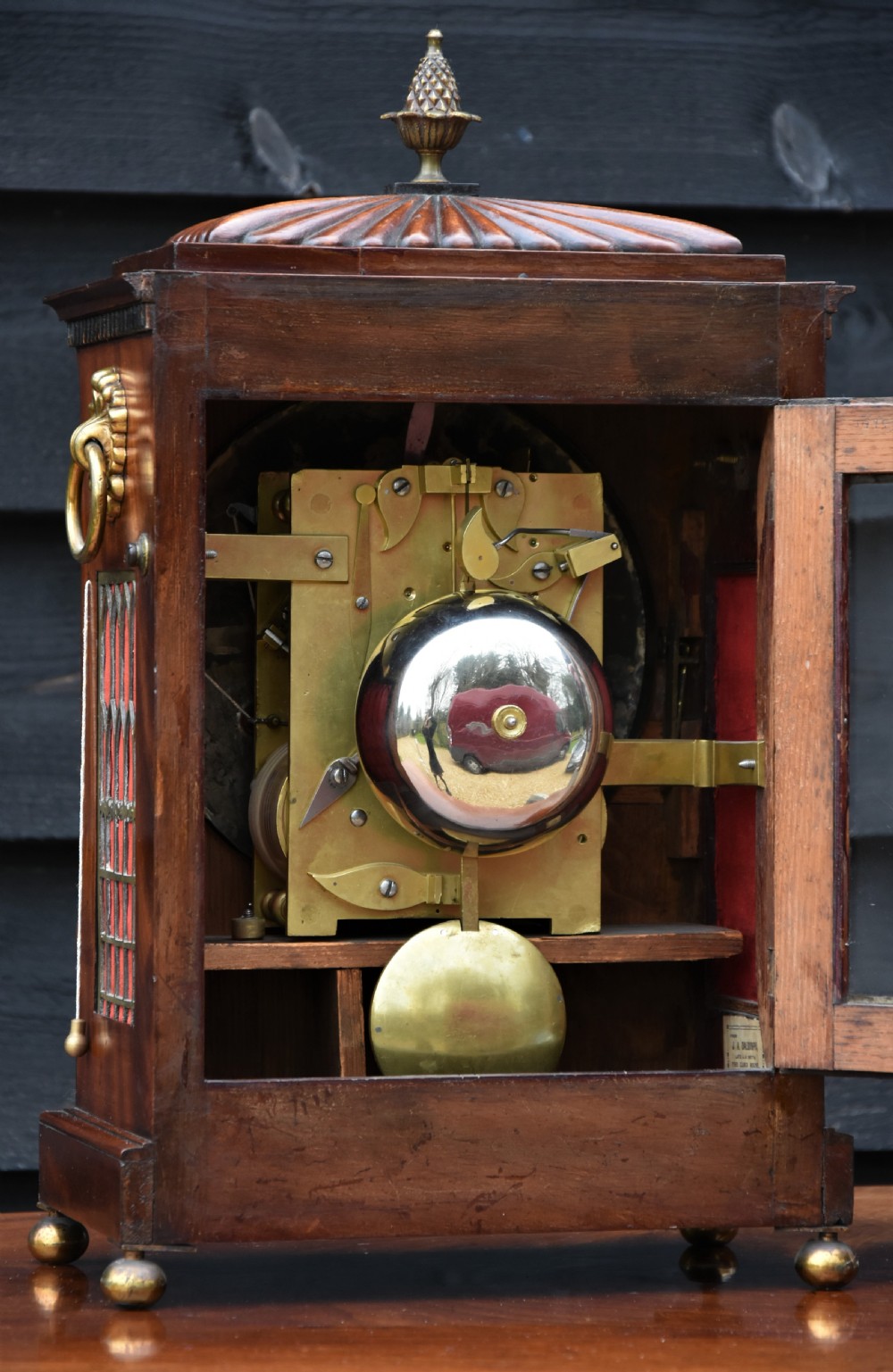 Excellent Regency Bracket Clock C.1815, Twin Fusee, Mahogany. View X