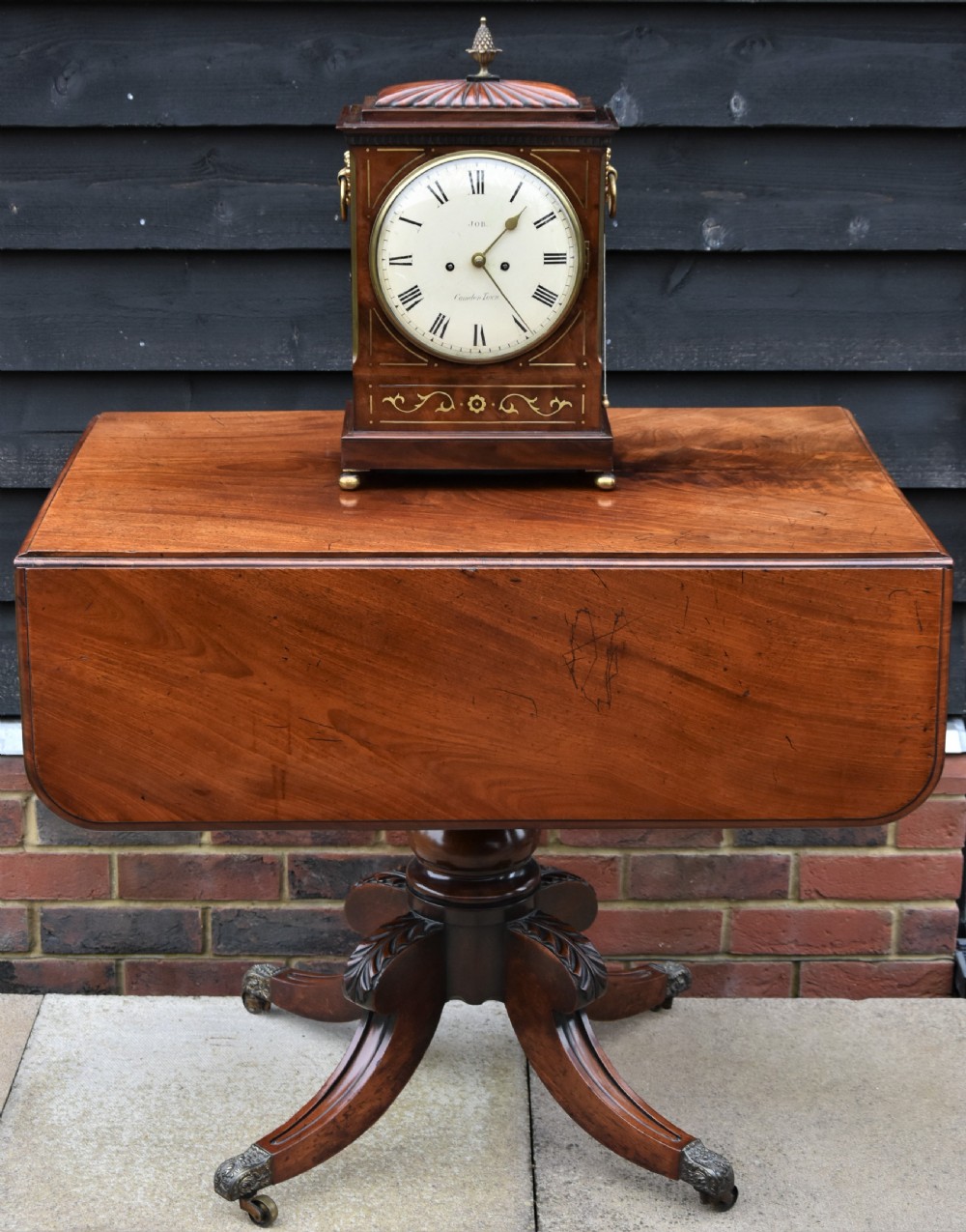 Excellent Regency Bracket Clock C.1815, Twin Fusee, Mahogany. View XII