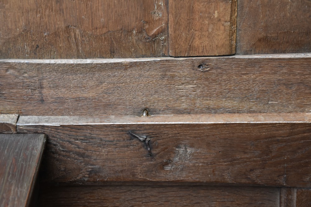 Handsome 17th Century Oak Coffer C.1680, Small Proportioned. View VIII