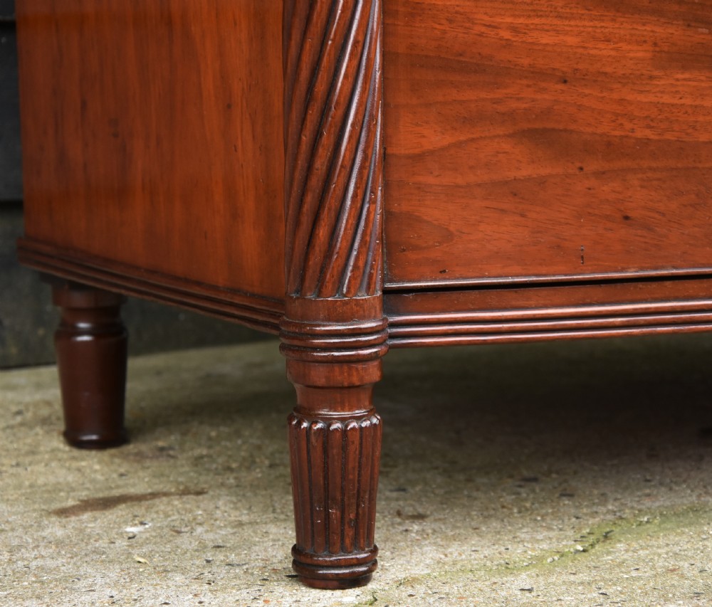 Superb Quality Large Regency Mahogany Bowfronted Chest Of Drawers. View X