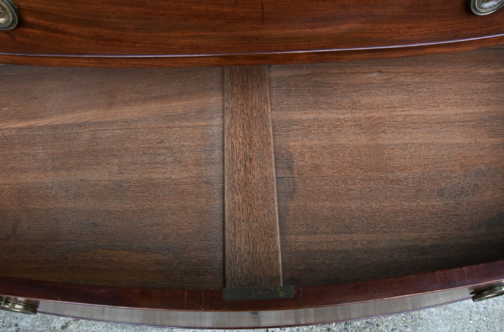 Superb Quality Large Regency Mahogany Bowfronted Chest Of Drawers. View XII