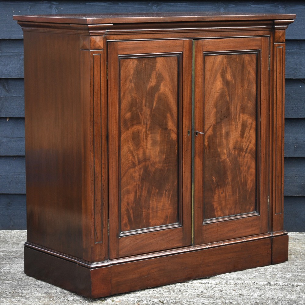 Superb William IV Mahogany Floor Standing Cupboard Of Small Proportions C.1830.