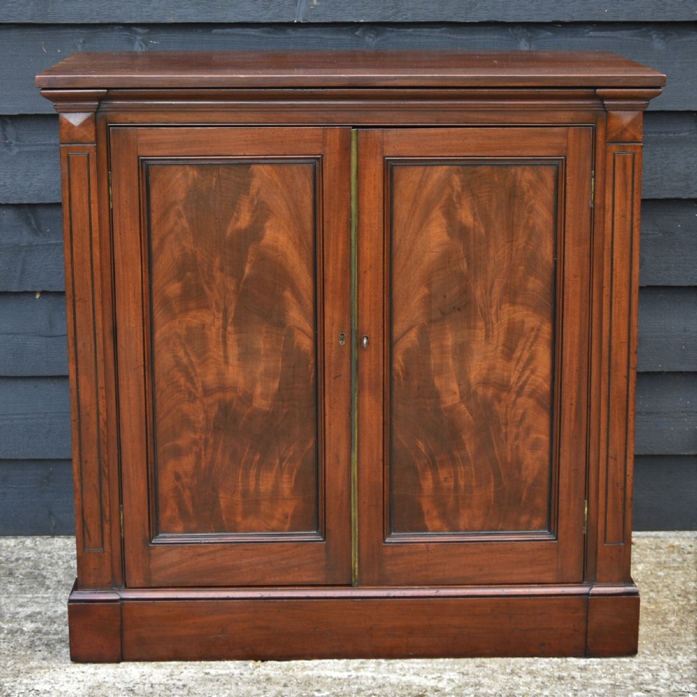 Superb William IV Mahogany Floor Standing Cupboard Of Small Proportions C.1830. View II