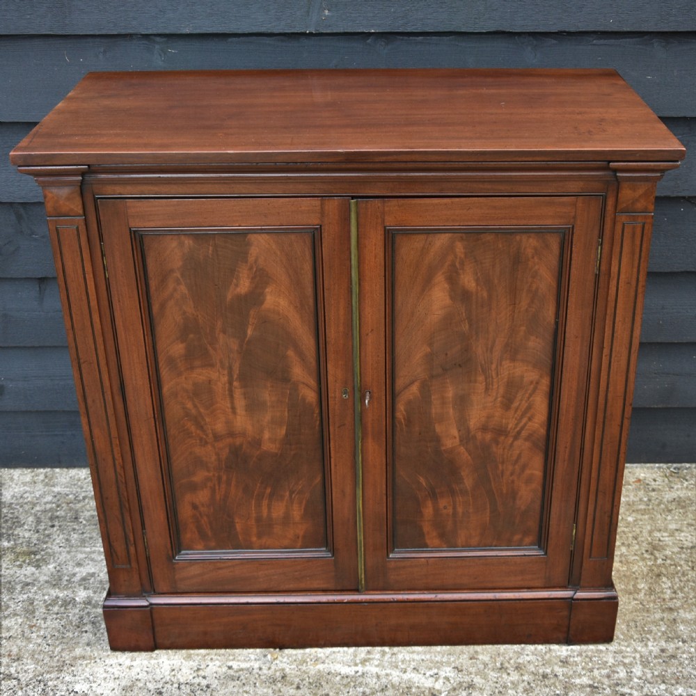 Superb William IV Mahogany Floor Standing Cupboard Of Small Proportions C.1830. View III