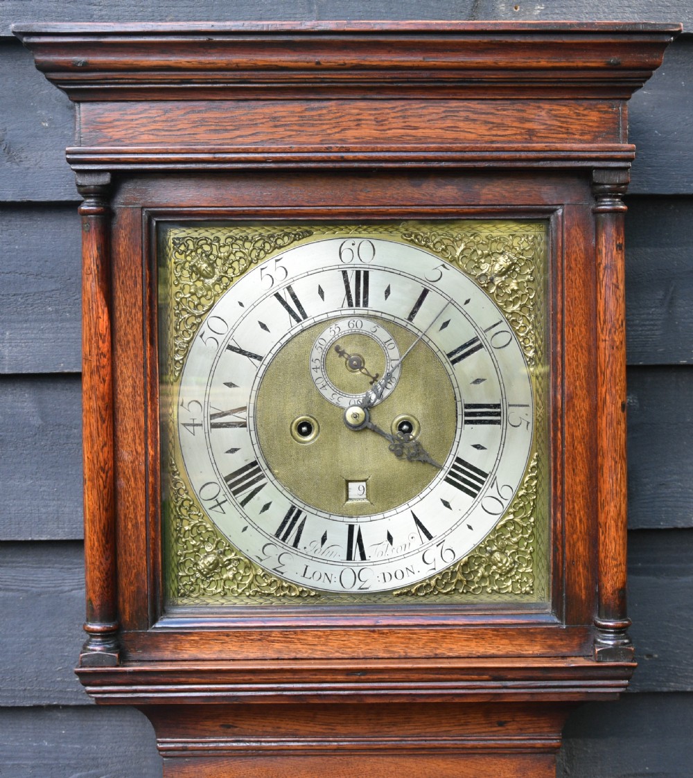 Handsome 18th Century Oak Longcase Clock By John Tolson, London C.1720 View III