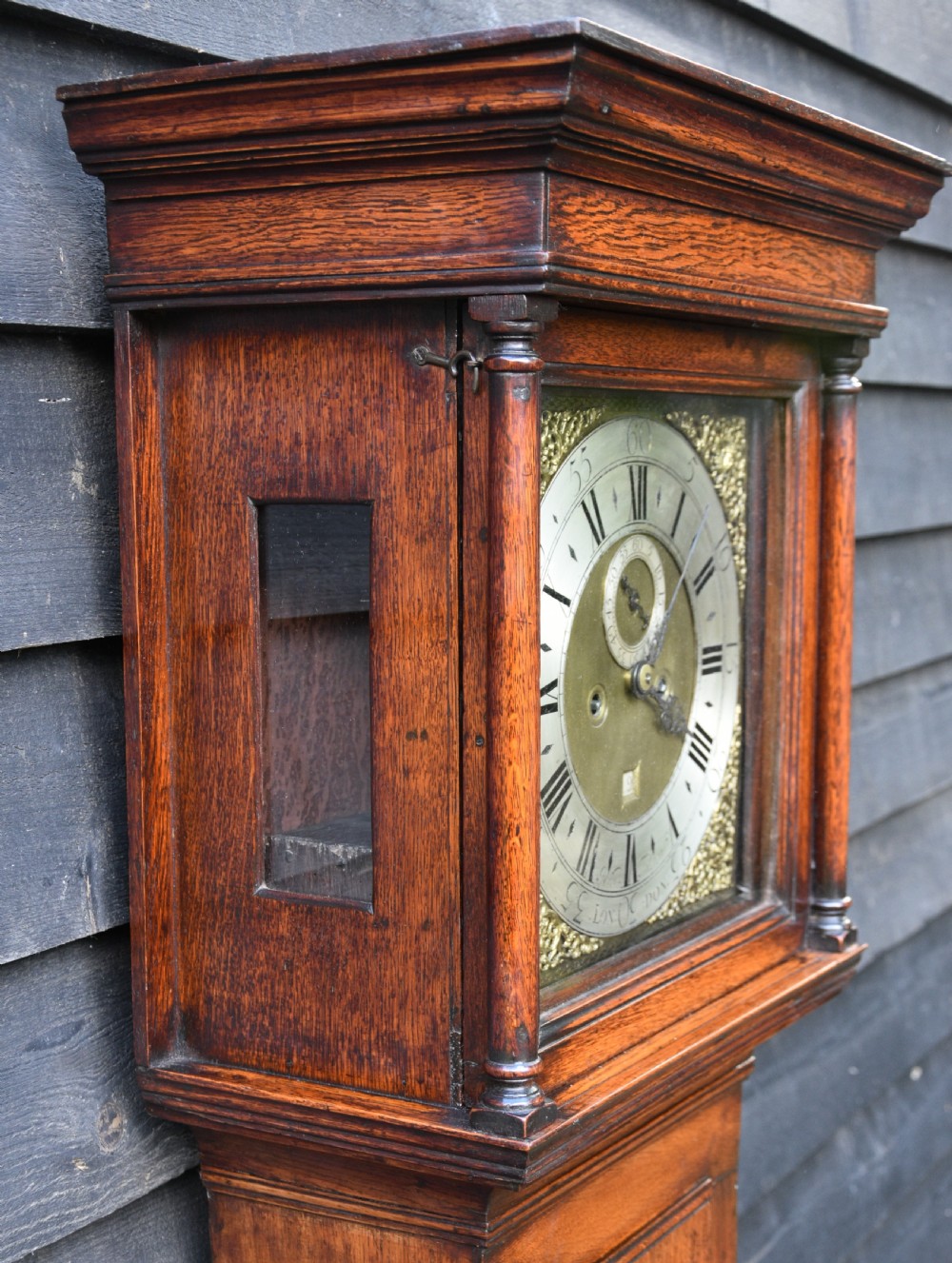 Handsome 18th Century Oak Longcase Clock By John Tolson, London C.1720 View IV