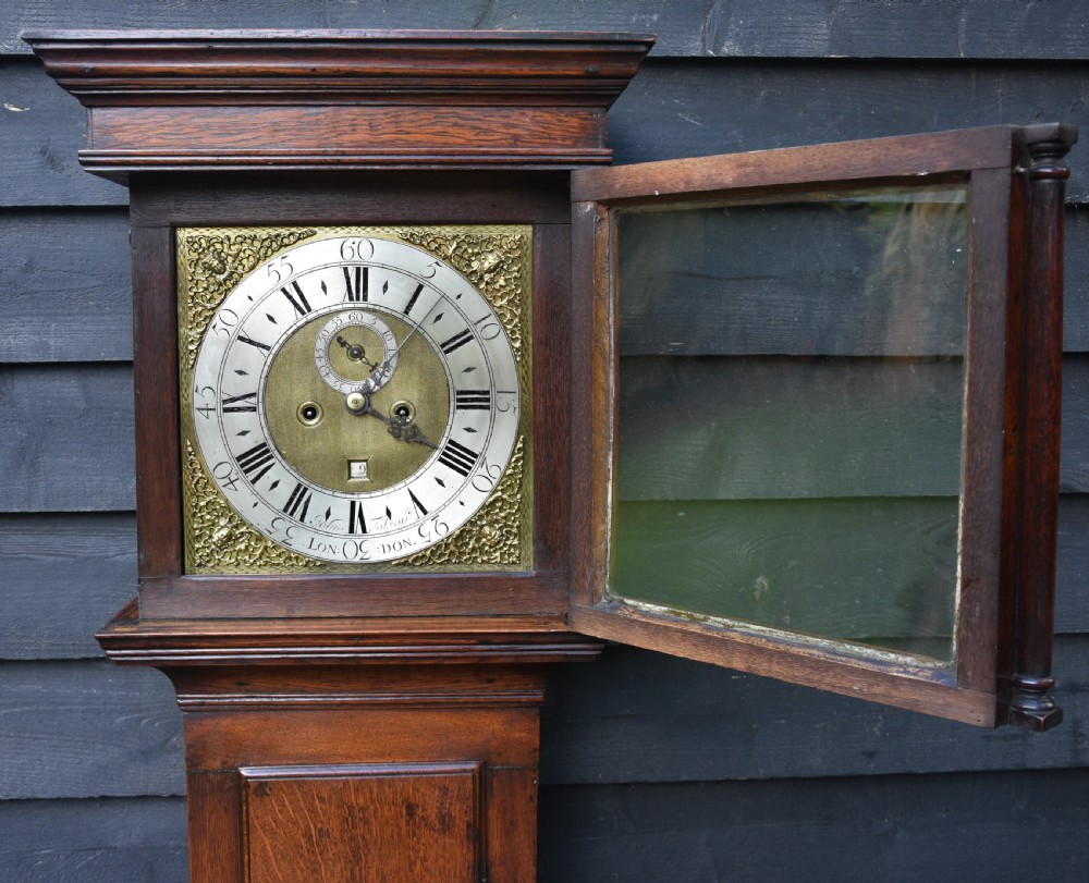 Handsome 18th Century Oak Longcase Clock By John Tolson, London C.1720 View VI