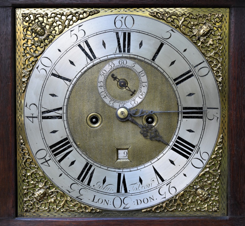 Handsome 18th Century Oak Longcase Clock By John Tolson, London C.1720 View X