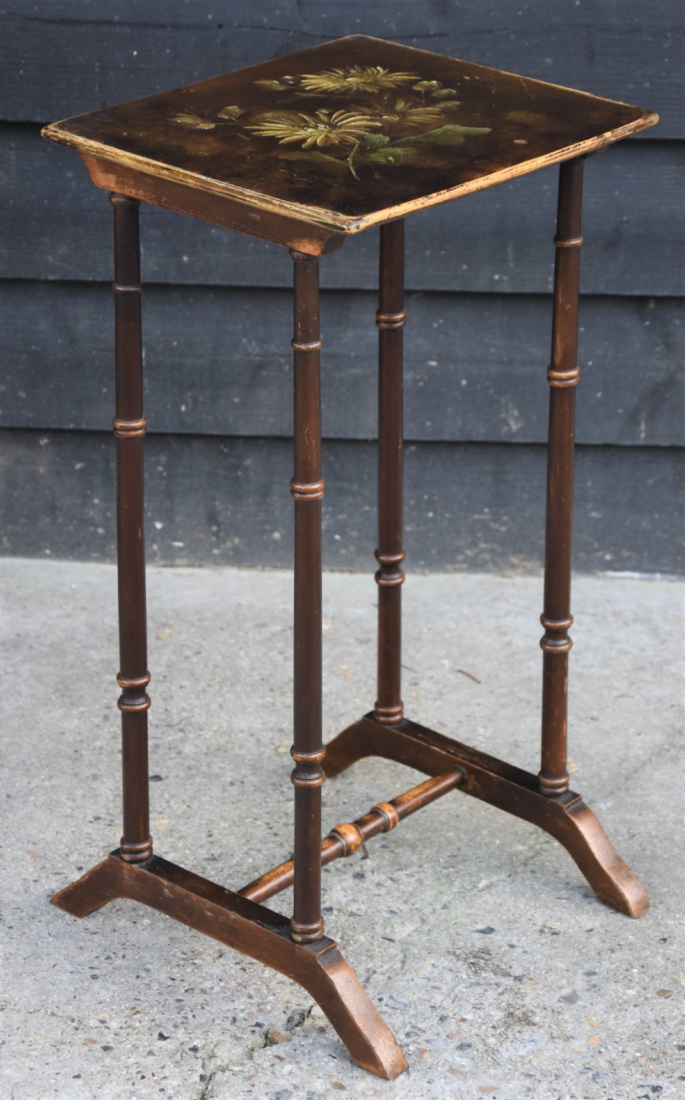 Beautiful Victorian Hand Painted Quartetto, Nest Of Wine Tables C.1900. View XI