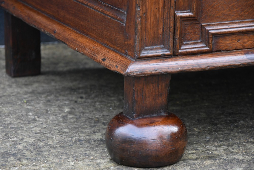 Excellent 17c Gothic Oak Geometric Chest Of Drawers With Secret Drawers, Small Proportions. View IX