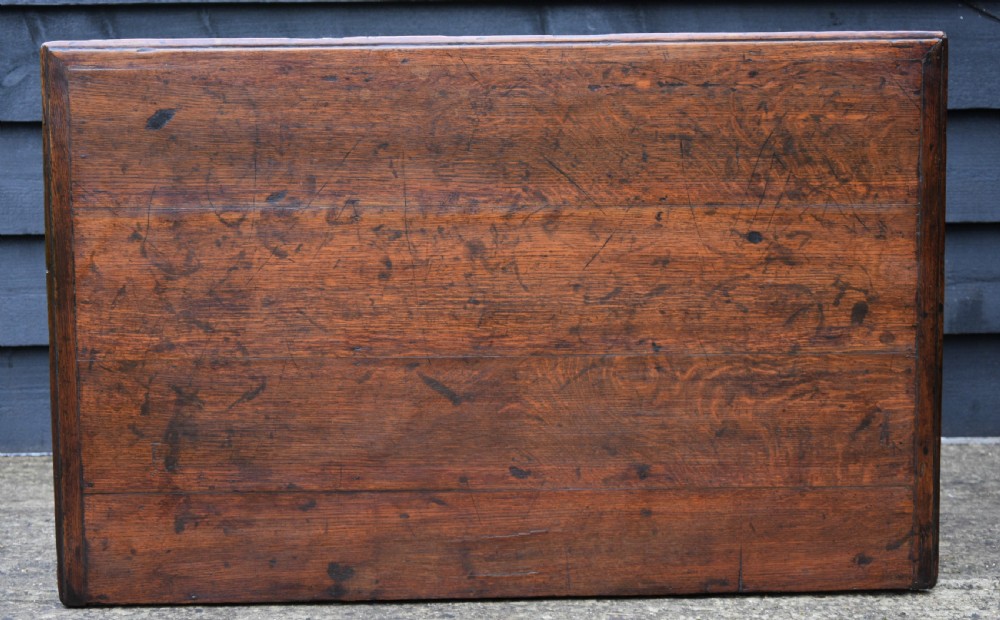 Excellent 17c Gothic Oak Geometric Chest Of Drawers With Secret Drawers, Small Proportions. View XIX