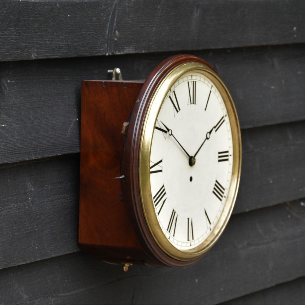 Excellent 19th Century Mahogany Fusee Dial Clock c.1820 View III