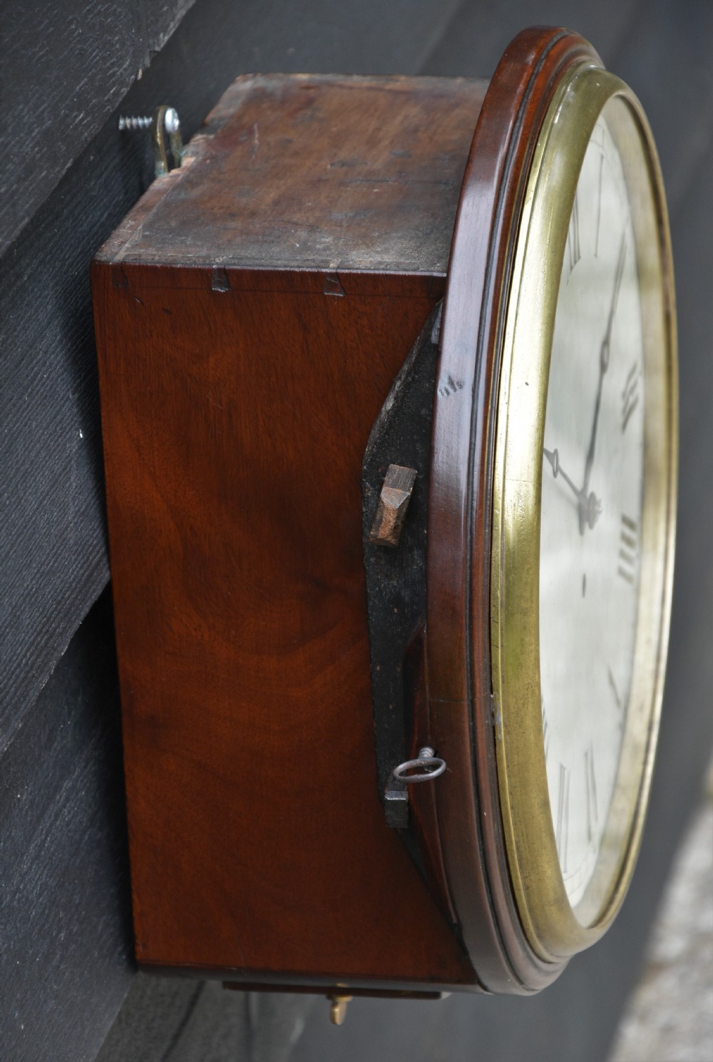 Excellent 19th Century Mahogany Fusee Dial Clock c.1820 View IV