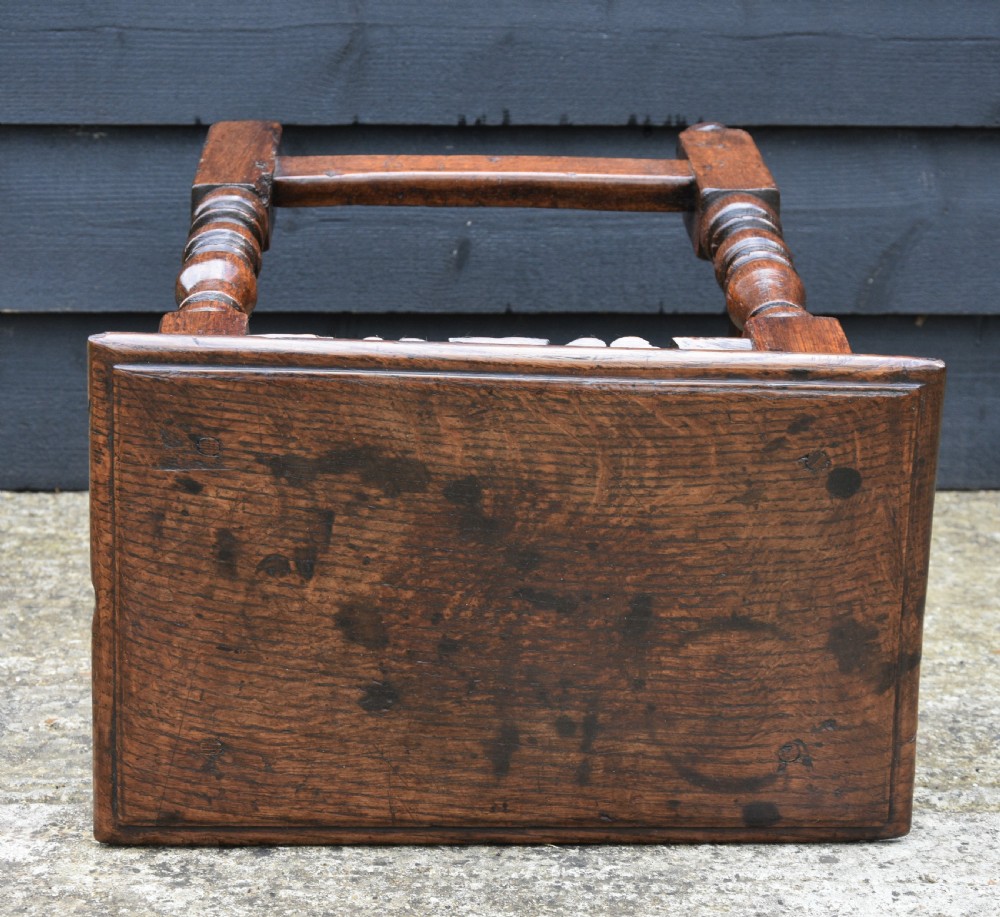 Lovely 17th Century Oak Joint Stool C1660-90. View III