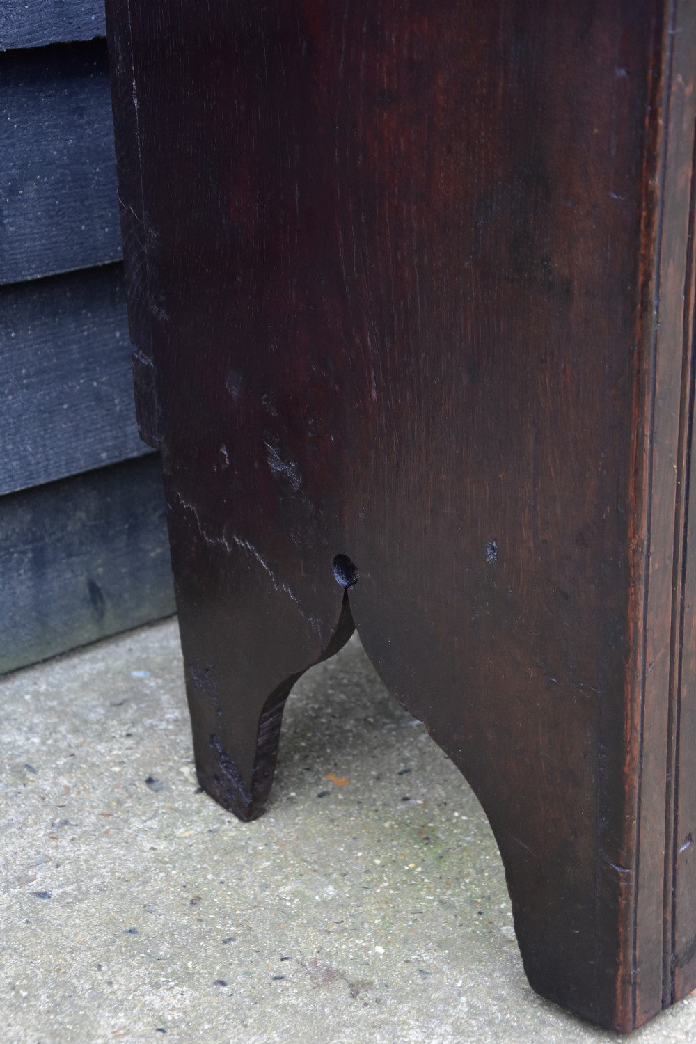 Lovely 18th Century Oak Coffer Box With Inlaid Panels. View IV