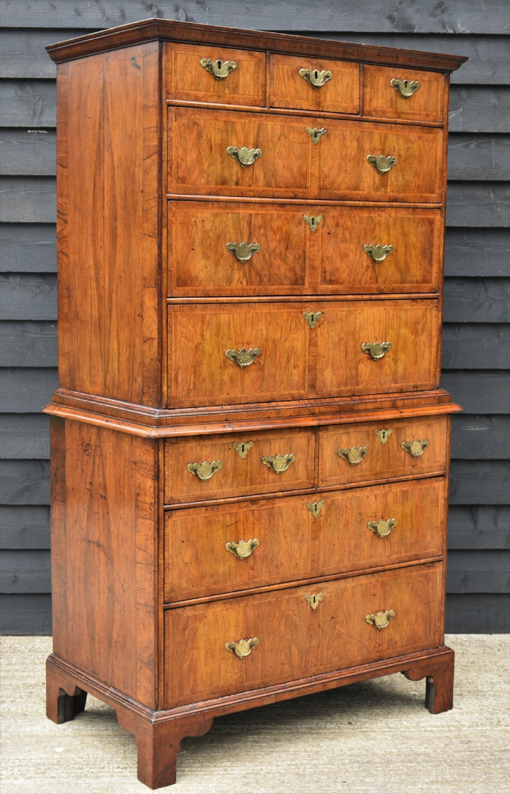 Superb 18th Century Walnut Chest On Chest, Georgian C.1715. Excellent Condition.