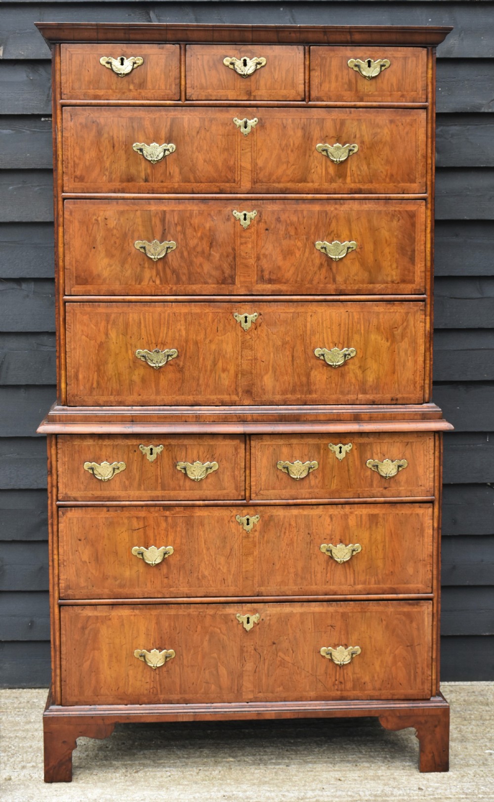 Superb 18th Century Walnut Chest On Chest, Georgian C.1715. Excellent Condition. View XIV