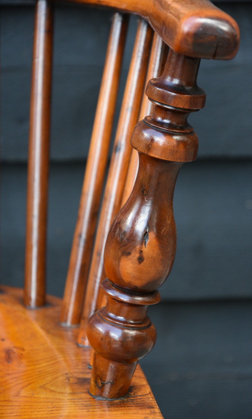 Superb Early 19th Century Yew & Elm Windsor Armchair, Georgian. View VI