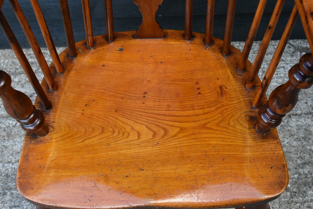Superb Early 19th Century Yew & Elm Windsor Armchair, Georgian. View VIII