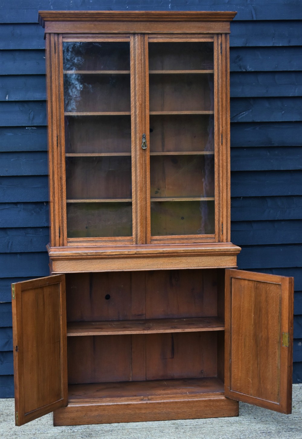 Late Victorian Light Oak Bookcase C.1890. View V
