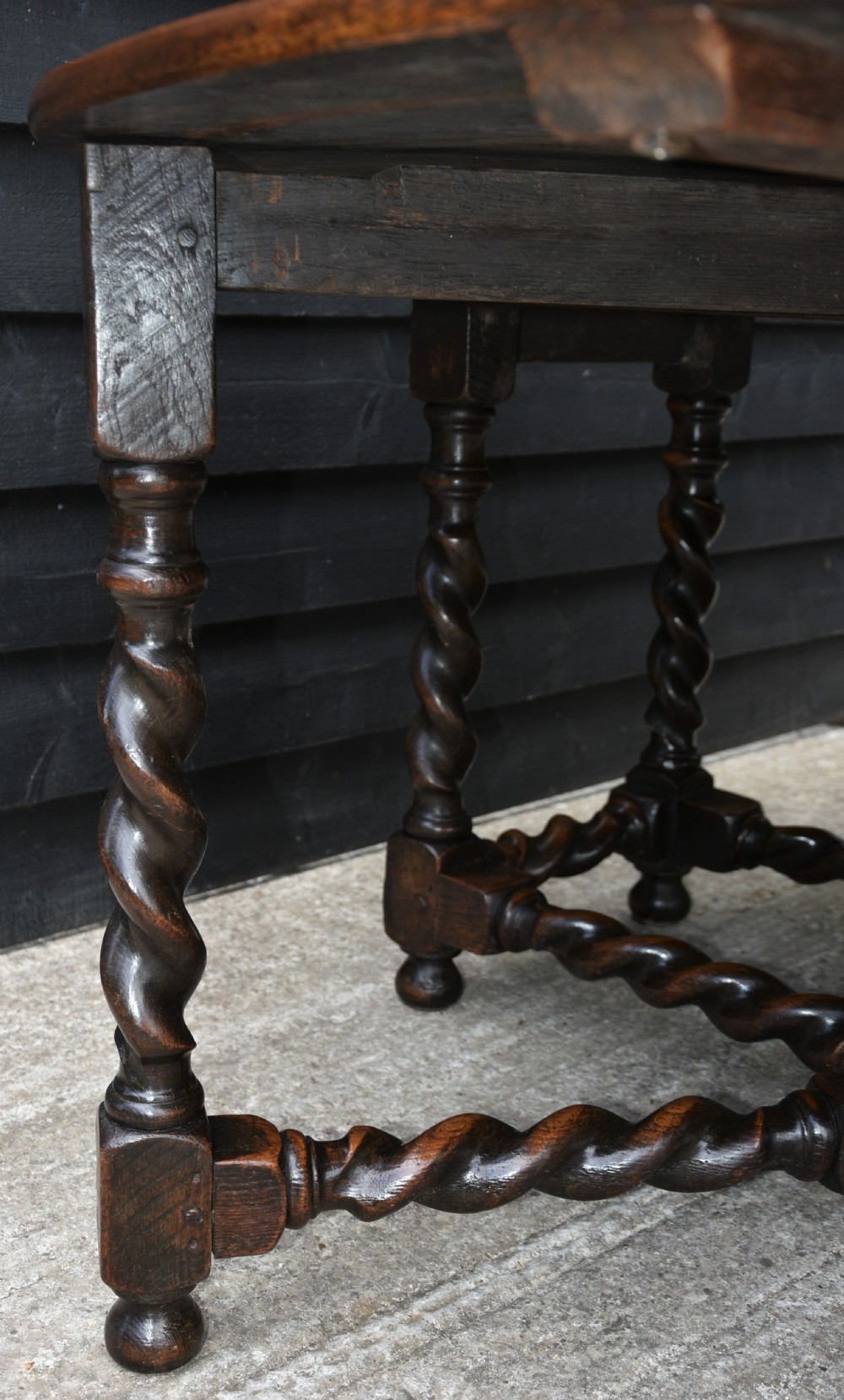 Outstanding Large Oak Double Gateleg Dining Table To Seat 8 People, 19th Century. View V