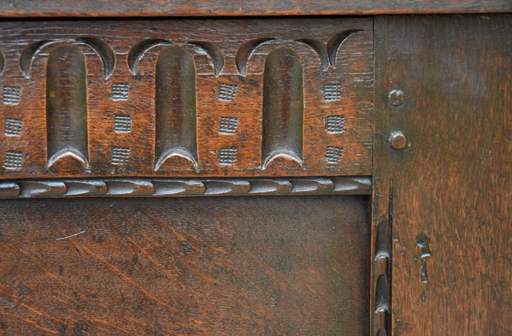 Superb 17th Century Oak Panelled Coffer C.1690. View III