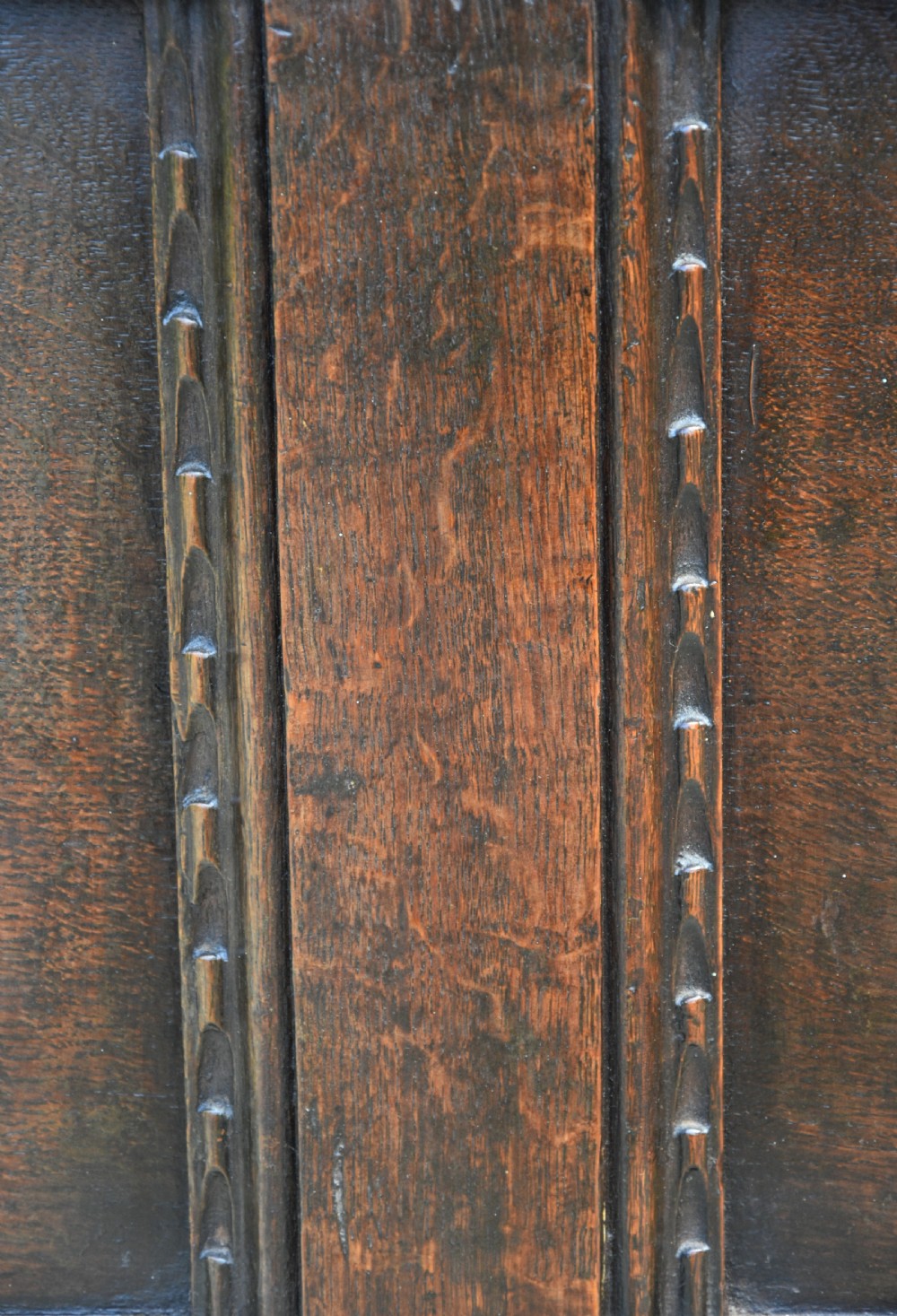 Superb 17th Century Oak Panelled Coffer C.1690. View XV